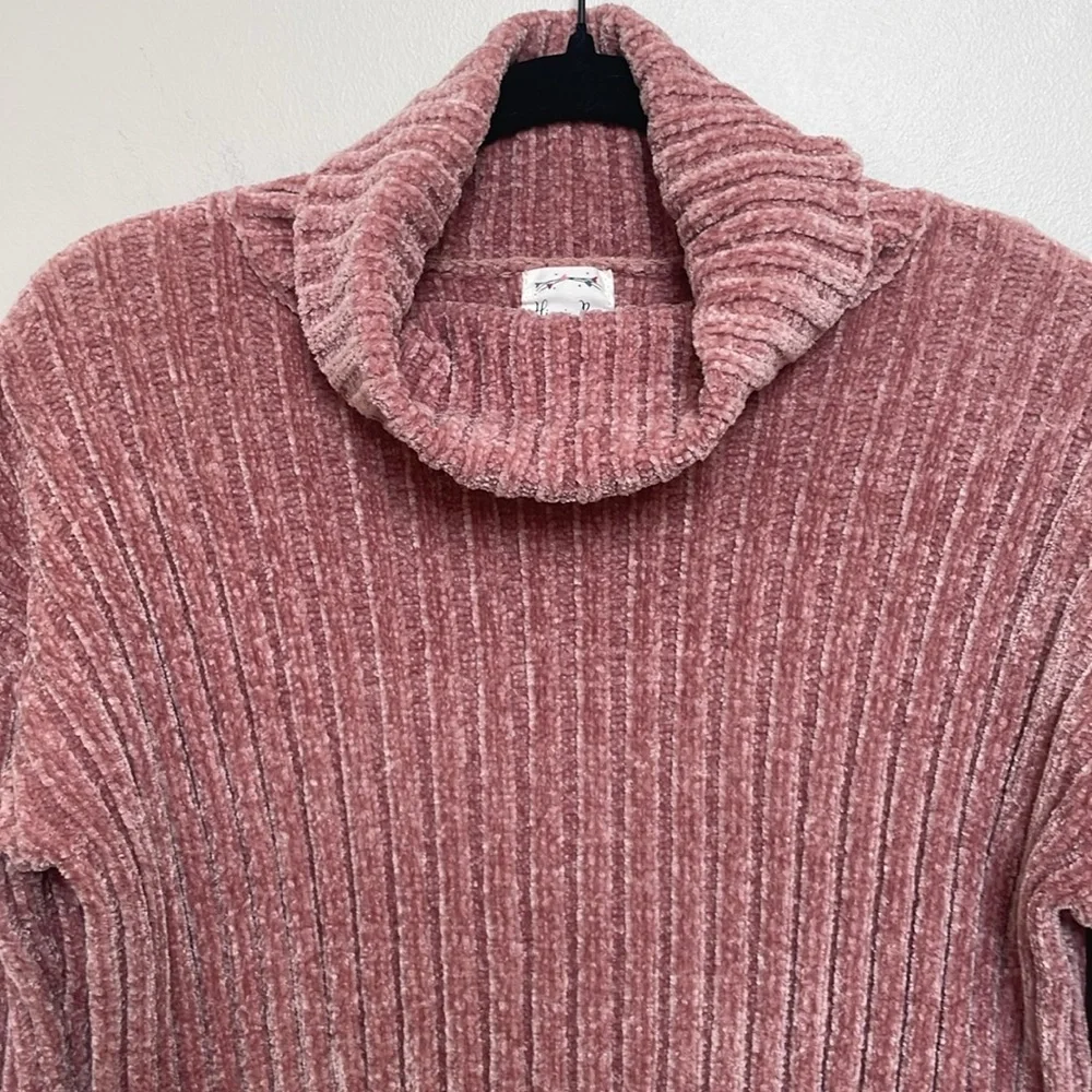 Hippie Rose Cowl Neck Sweater Pink Size S - Picture 2 of 6
